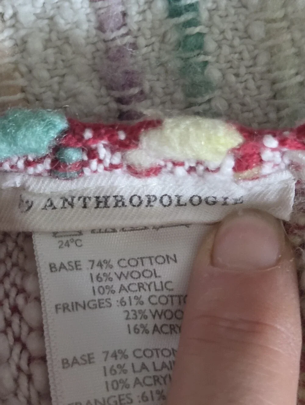 Anthropologie Multicolor Striped Blanket - Soft Cotton Blend